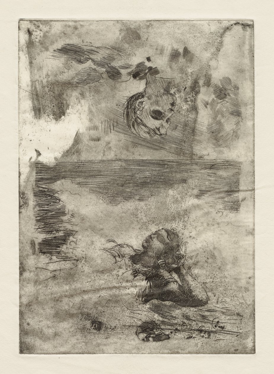 Dwie głowy (studium według „Undertow”) autorstwa Winslow Homer