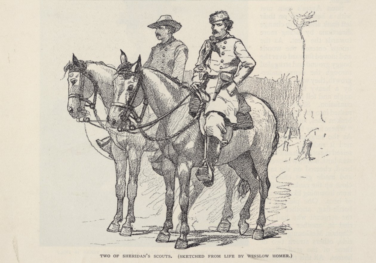 Dwóch zwiadowców Sheridana, z The Century Magazine, listopad 1887 r. autorstwa Winslow Homer