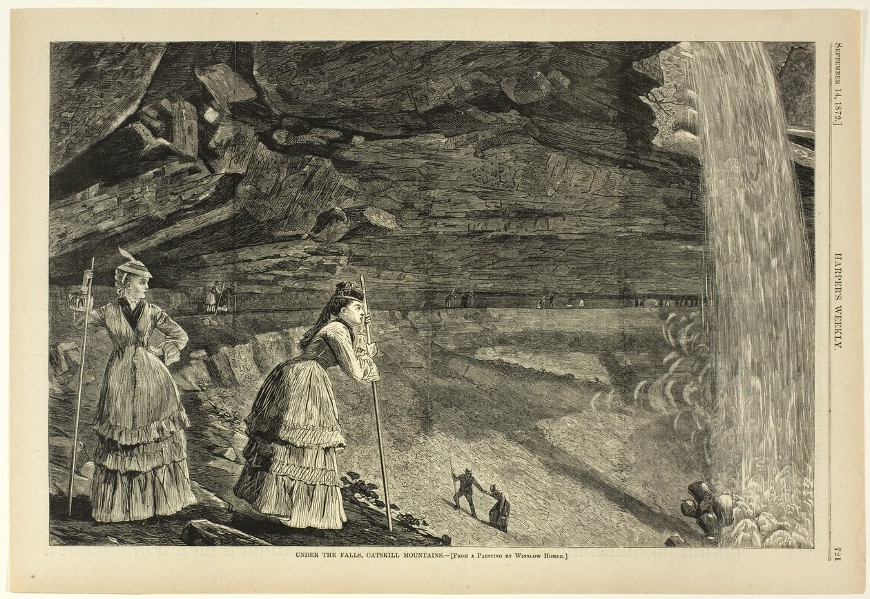 Pod wodospadem, góry Catskill autorstwa Winslow Homer
