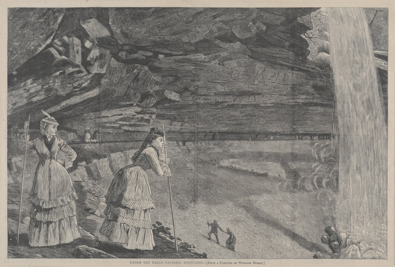 Pod wodospadem, Góry Catskill – na podstawie obrazu Winslowa Homera autorstwa Winslow Homer