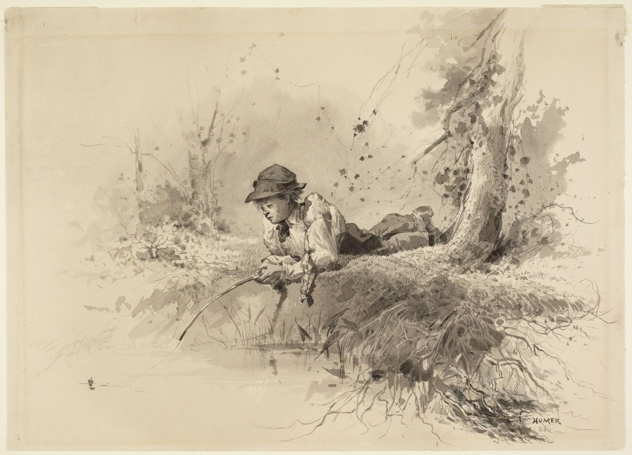 Czekanie na branie autorstwa Winslow Homer