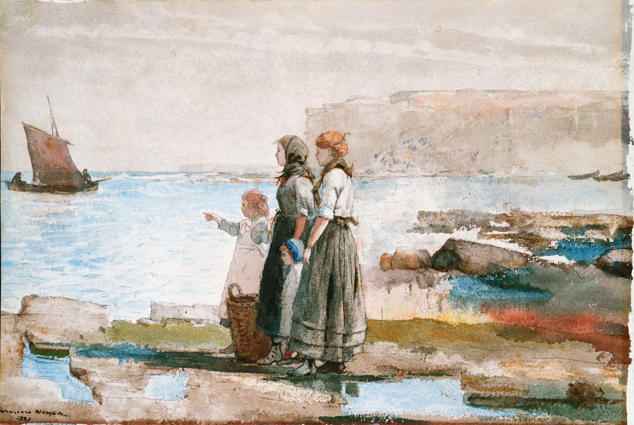 Oczekiwanie na powrót Floty Rybackiej, 1881 autorstwa Winslow Homer