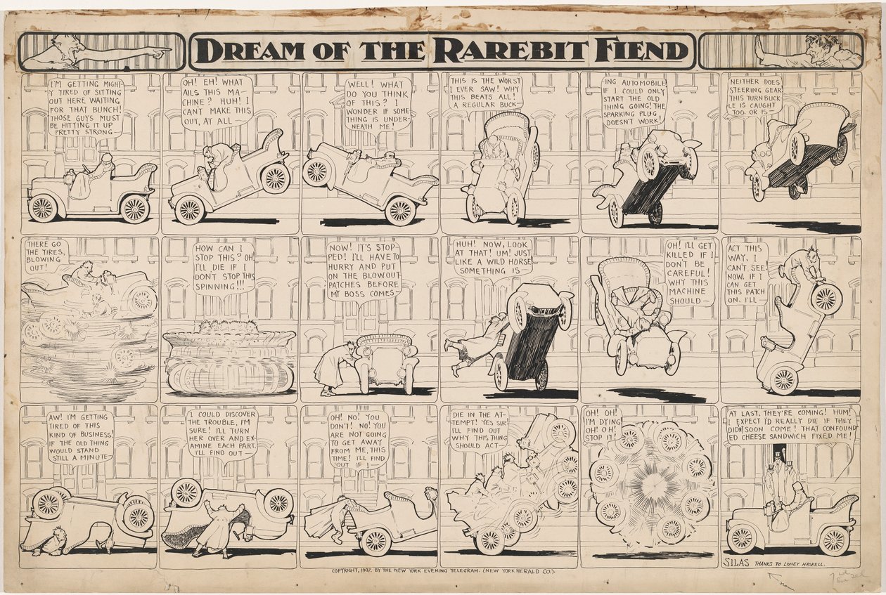 Sen rzadkiego diabła: brykający samochód autorstwa Winsor McCay
