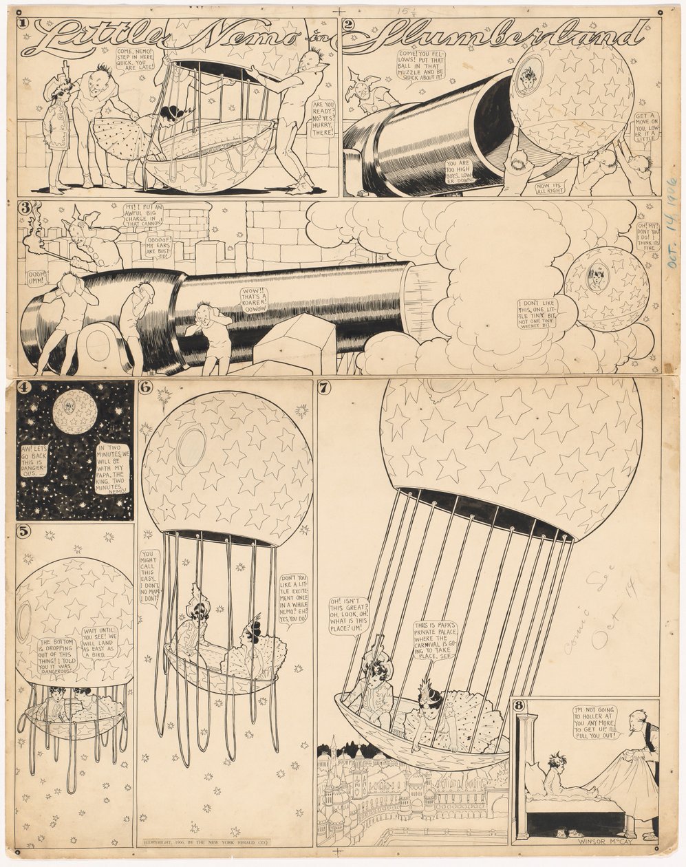 Mały Nemo w Slumberland: „Nie podoba mi się to, jeden mały kawałek, nie jeden mały kawałek” autorstwa Winsor McCay