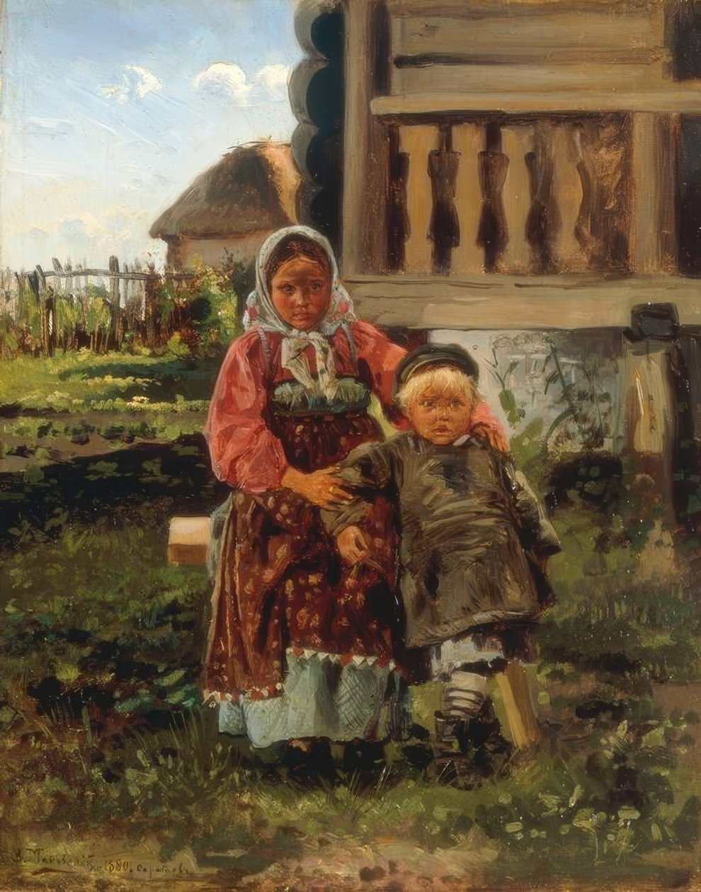 Dzieci z wioski autorstwa Wladimir Jegorowitsch Makowski