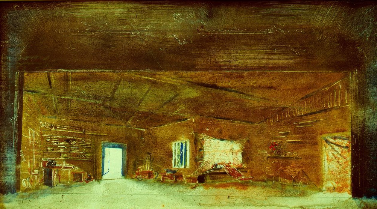 Mieszkanie szefa grupy geologów. Dzień. autorstwa Wladimir Jewgrafowitsch Tatlin