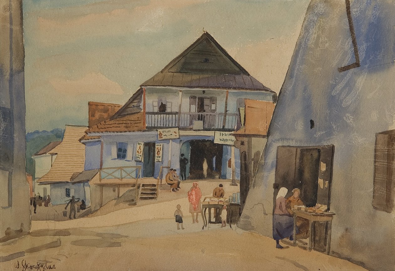 Rynek w Kazimierzu nad Wis autorstwa Wladyslaw Skoczylas