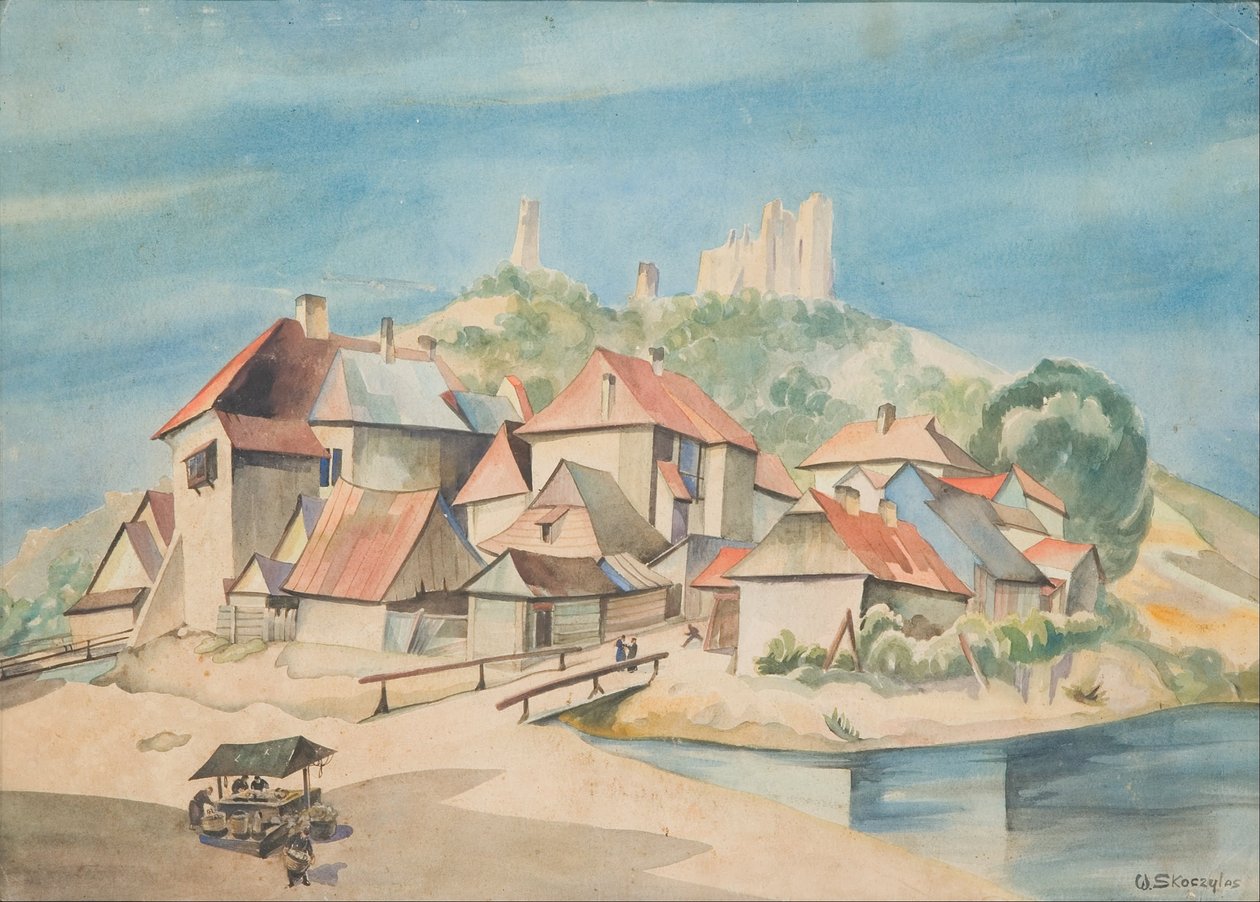 Widok Kazimierza nad Wis autorstwa Wladyslaw Skoczylas