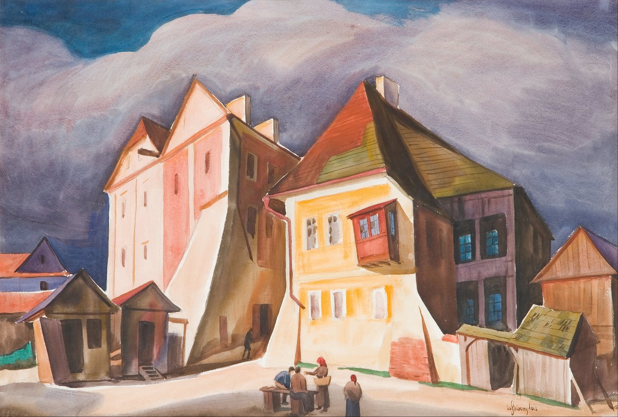 Widok Kazimierza nad Wis autorstwa Wladyslaw Skoczylas