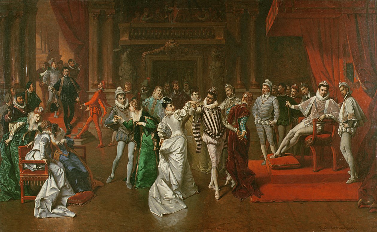 Bal na dworze Henryka Walezjusza autorstwa Wladyslaw Bakalowicz