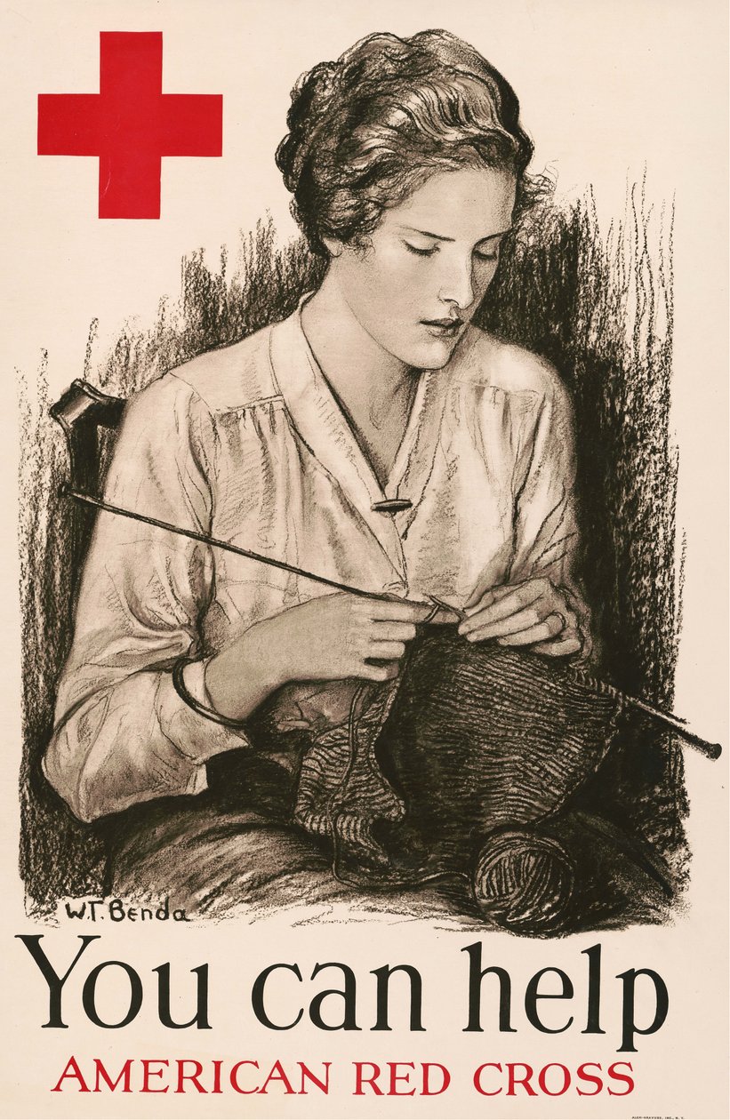 Możesz pomóc - Amerykański Czerwony Krzyż, 1918. autorstwa Wladyslaw Theodor Benda