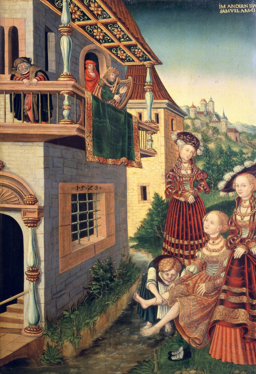 Dawid i Batszeba, 1528 (panel) autorstwa Wolfgang Krodel