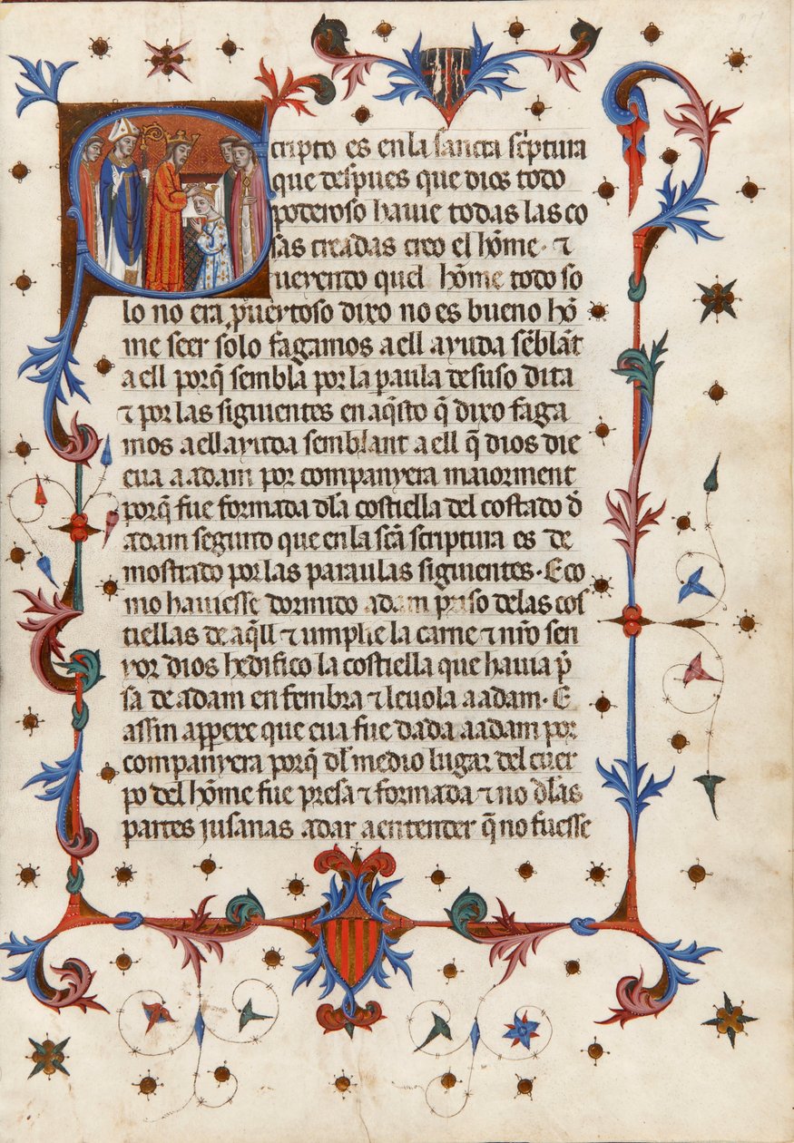 Uroczystość poświęcenia i koronacji królów i królowych Aragonii autorstwa Workshop of Ferer Bassa