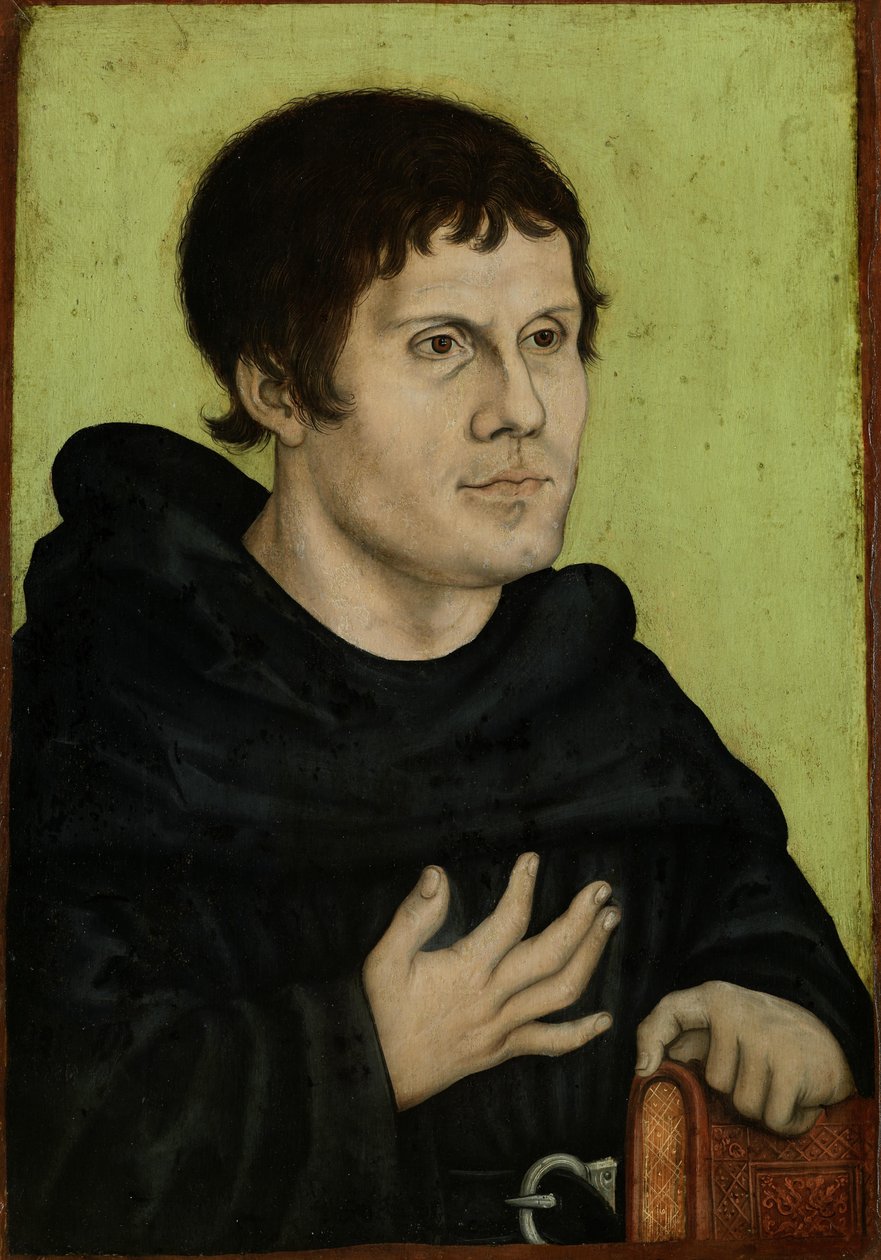 Portret pośmiertny Marcina Lutra jako mnicha Augustyna autorstwa Workshop of Lucas Cranach the Elder  