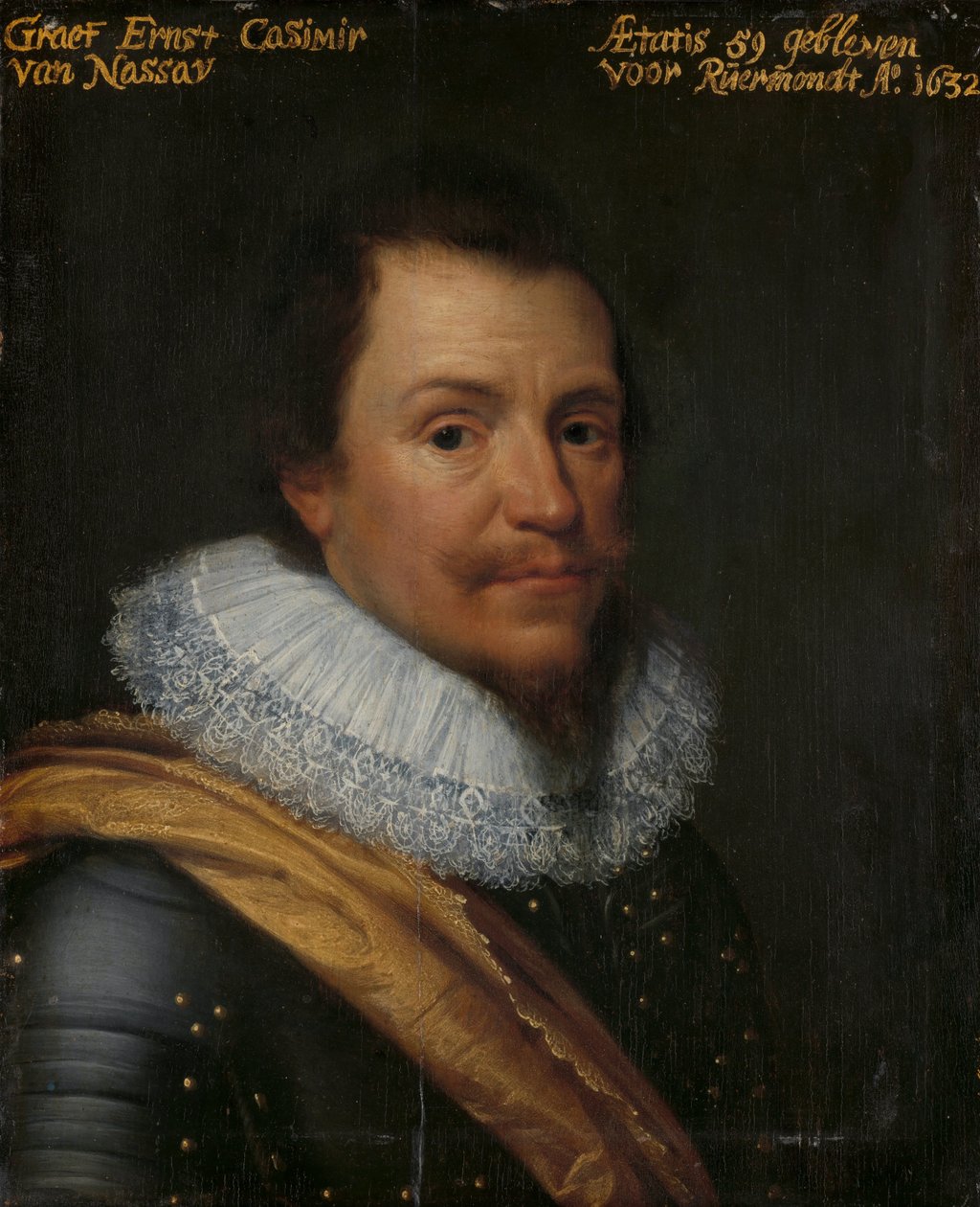 Portret Ernsta Kazimierza, hrabiego Nassau-Dietz autorstwa Michiel Jansz van Mierevelt