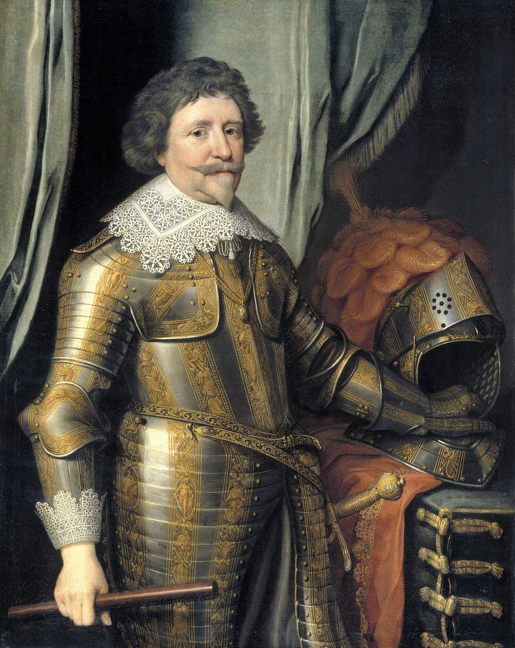 Portret Fryderyka Henryka, księcia Orange. autorstwa Workshop of Michiel van Mierevelt