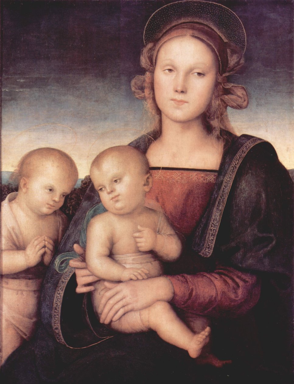 Madonna ze św. Janem Chrzcicielem autorstwa Workshop of Pietro Perugino