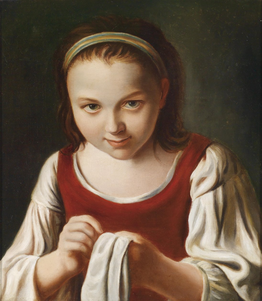 Dziewczyna do szycia autorstwa Pietro Antonio Rotari