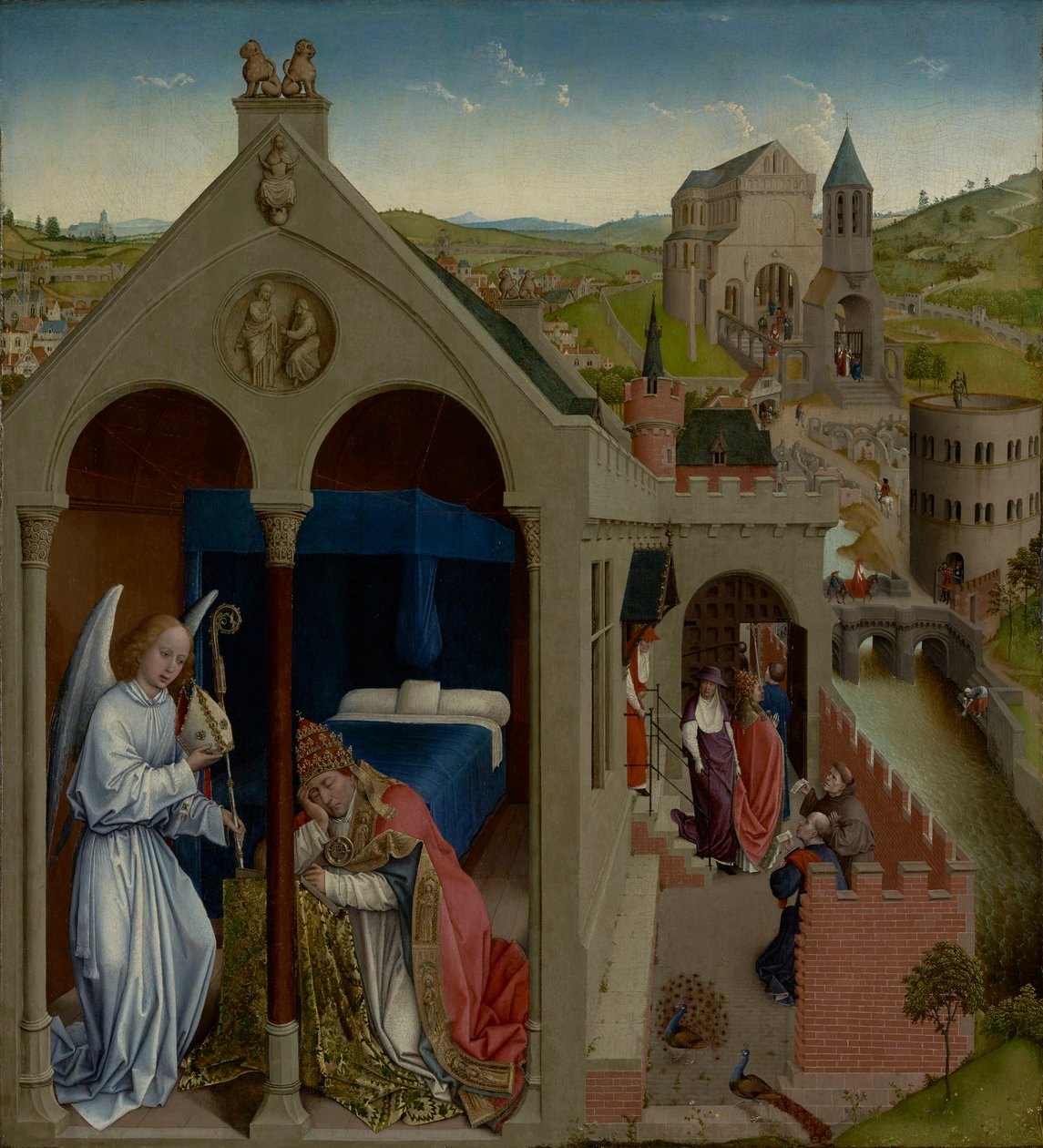 Sen papieża Sergiusza autorstwa Workshop of Rogier van der Weyden