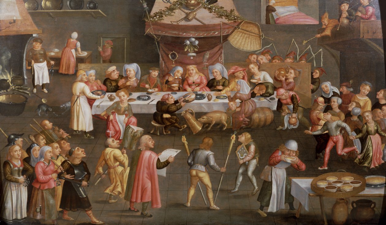 Groteskowa uczta weselna autorstwa Workshop of Verbeeck Family