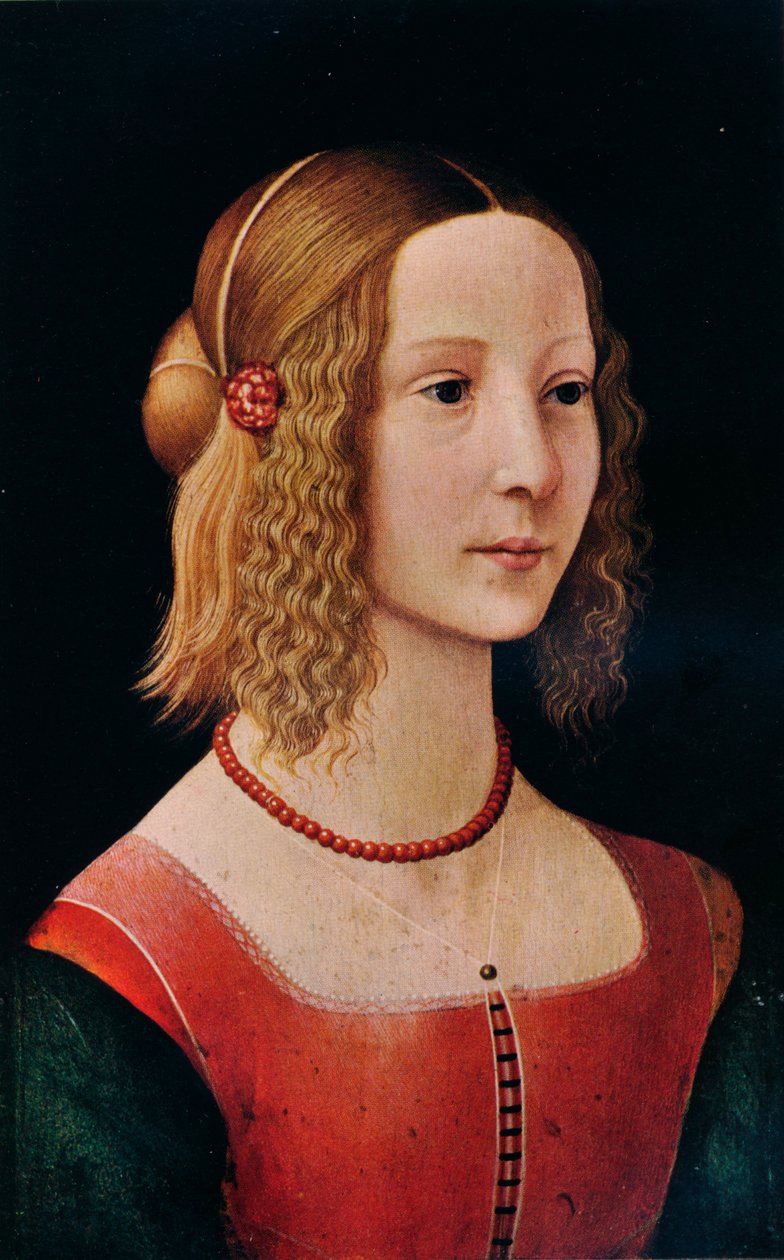 Portret dziewczynki, 1490 1930 autorstwa Workshop of Domenico Ghirlandaio
