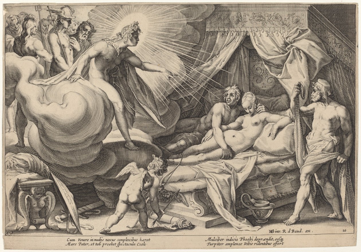 Mars i Wenus zaskoczeni autorstwa Workshop of Hendrick Goltzius, after Hendrick Goltzius