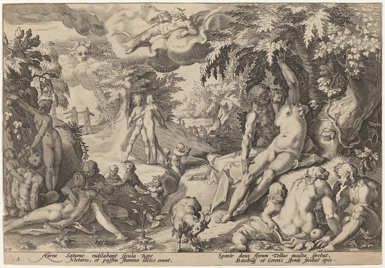 Złoty wiek autorstwa Workshop of Hendrick Goltzius, after Hendrick Goltzius