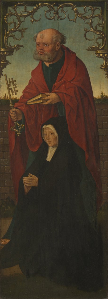 Święty Piotr i darczyńca (recto); Święty Tomasz (verso) autorstwa Workshop of Jacob Cornelisz. van Oostsanen