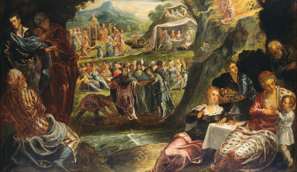 Kult Złotego Cielca autorstwa Workshop of Jacopo Tintoretto
