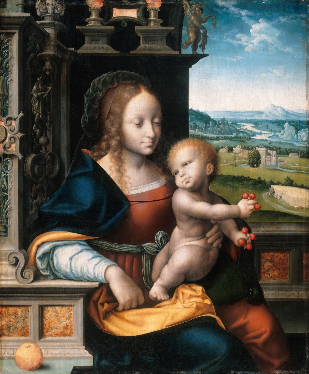 Matka Boża Czereśniowa autorstwa Workshop of Joos van Cleve