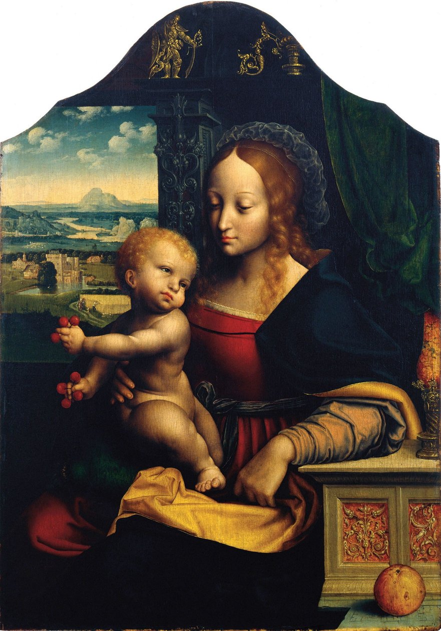 Madoona z dzieckiem autorstwa Workshop of Joos van Cleve