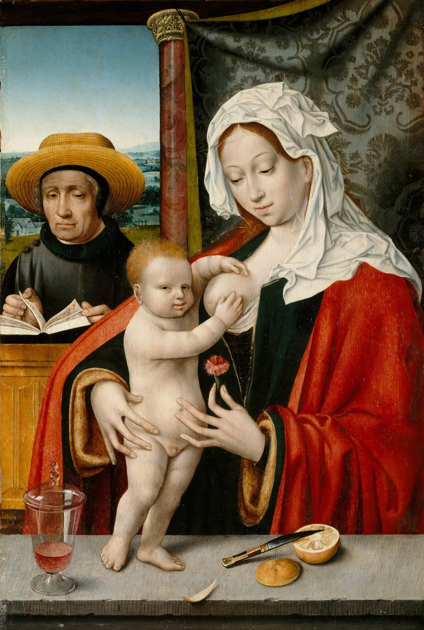 Święta Rodzina, prawdopodobnie 1527-33. autorstwa Workshop of Joos van Cleve