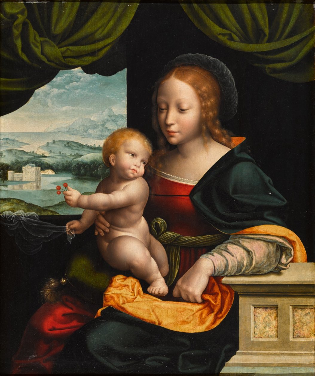Madonna z wiśni autorstwa Workshop of Joos van Cleve