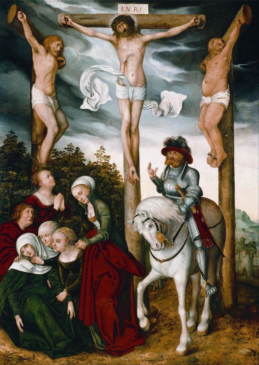 Ukrzyżowanie Chrystusa autorstwa workshop of Lucas Cranach the Elder