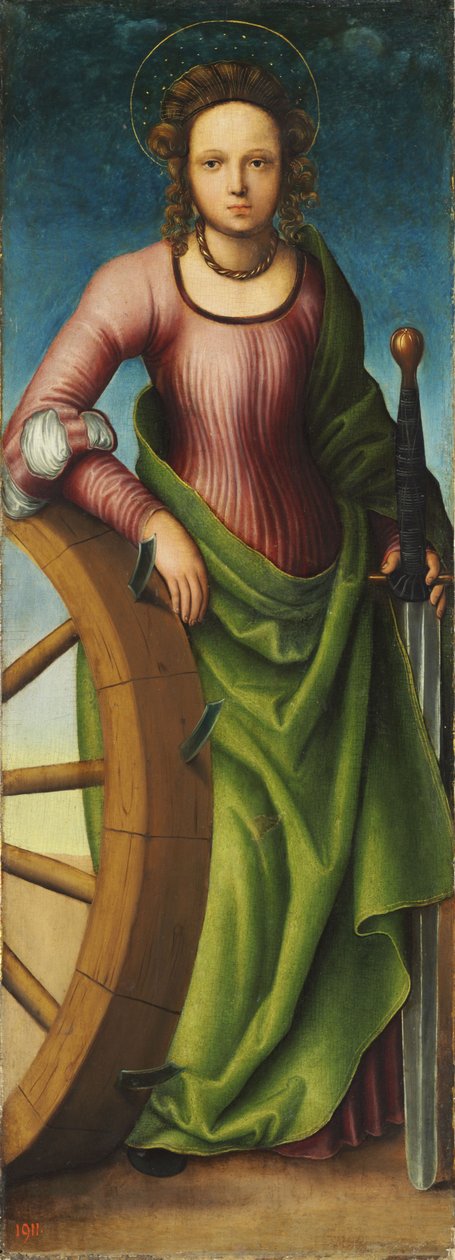 Niemiecki: Die Hl. Katarzyna Święta Katarzyna Aleksandryjska autorstwa workshop of Lucas Cranach the Elder