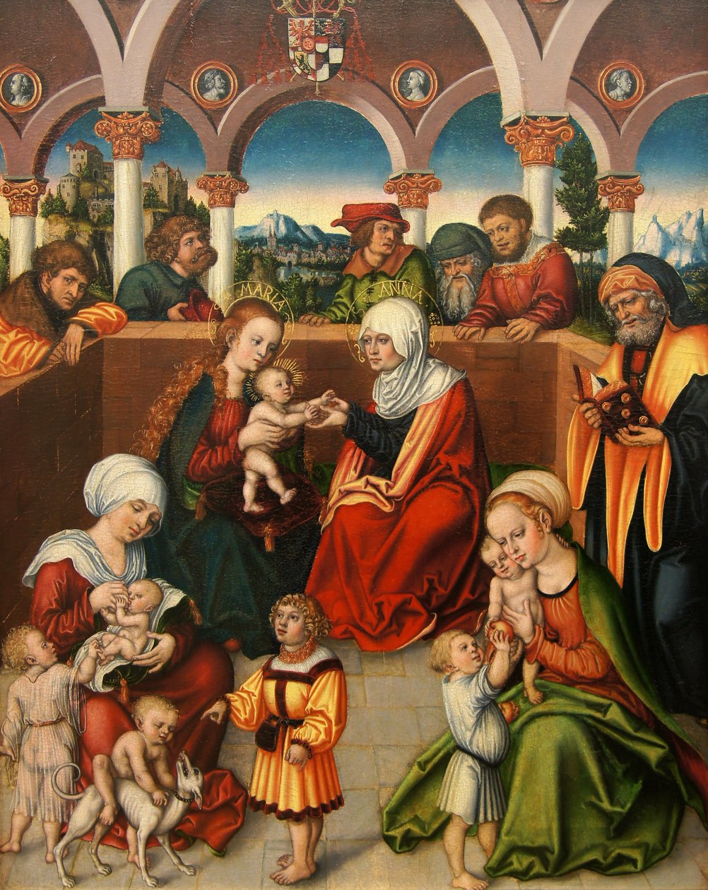 Niemiecki: Heilige Sippe Święte pokrewieństwo autorstwa workshop of Lucas Cranach the Elder