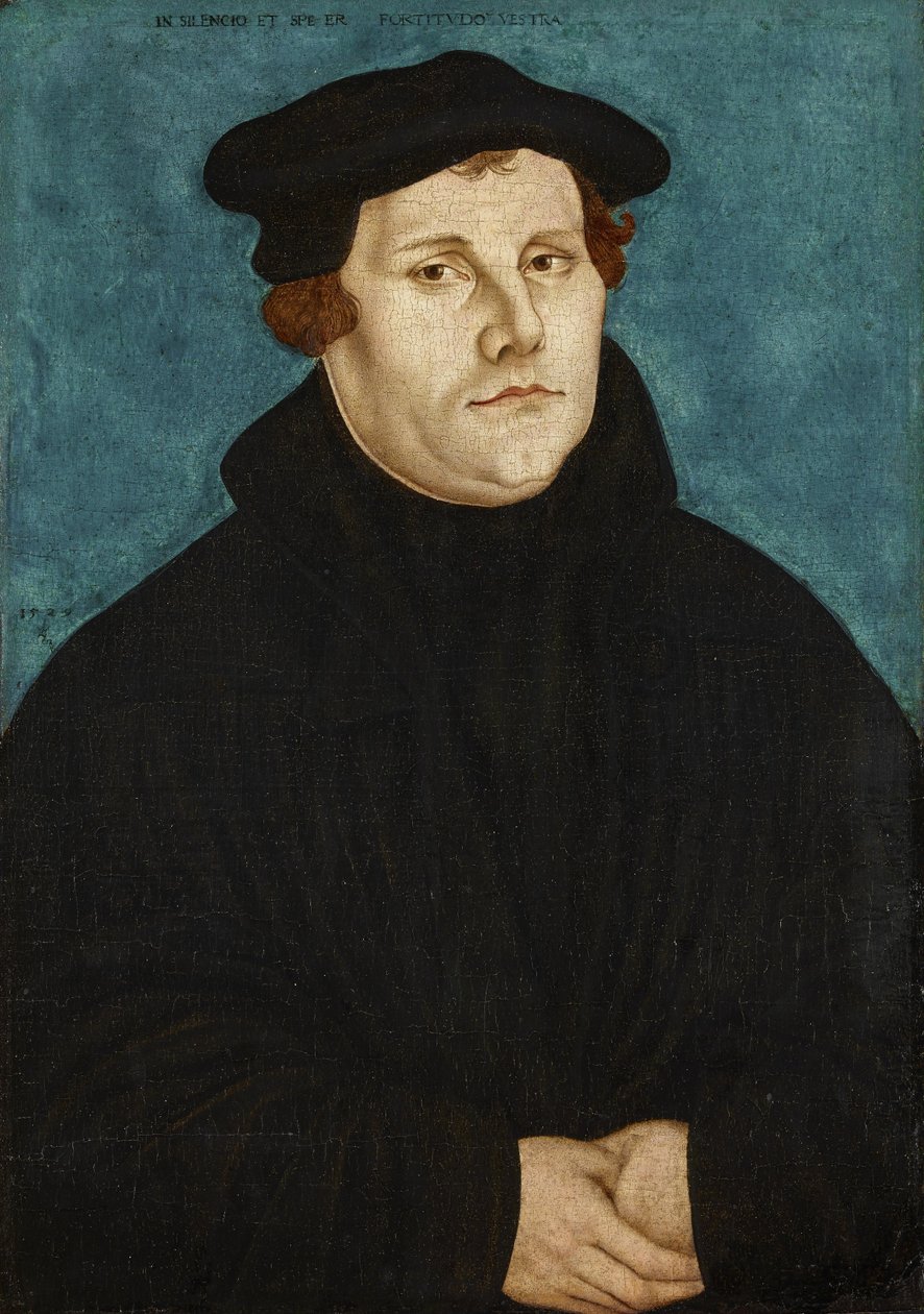 Marcin Luter, popiersie, zwrócony w prawo autorstwa workshop of Lucas Cranach the Elder