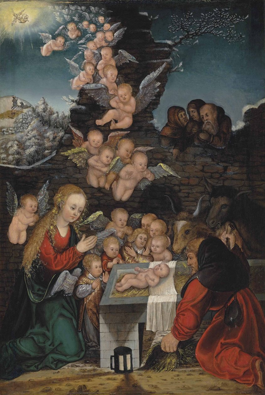 Narodziny autorstwa workshop of Lucas Cranach the Elder