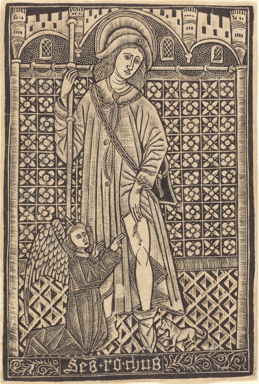 Saint-Roche autorstwa Workshop of Master of the Cologne Arms