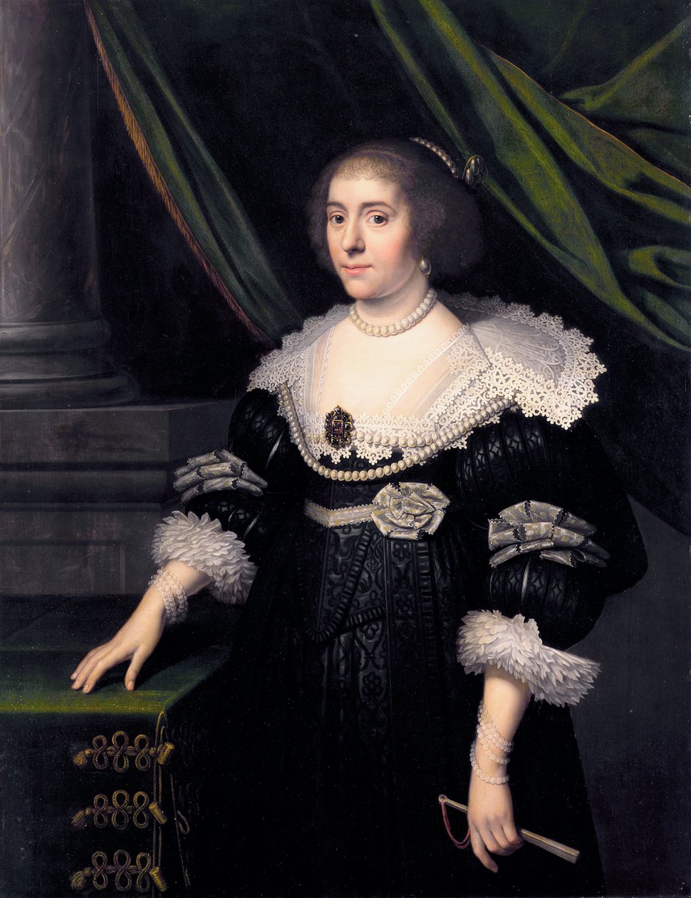 Księżniczka Amalia z Solms, żona Fryderyka Henryka Orańskiego autorstwa Workshop of Michiel van Mierevelt