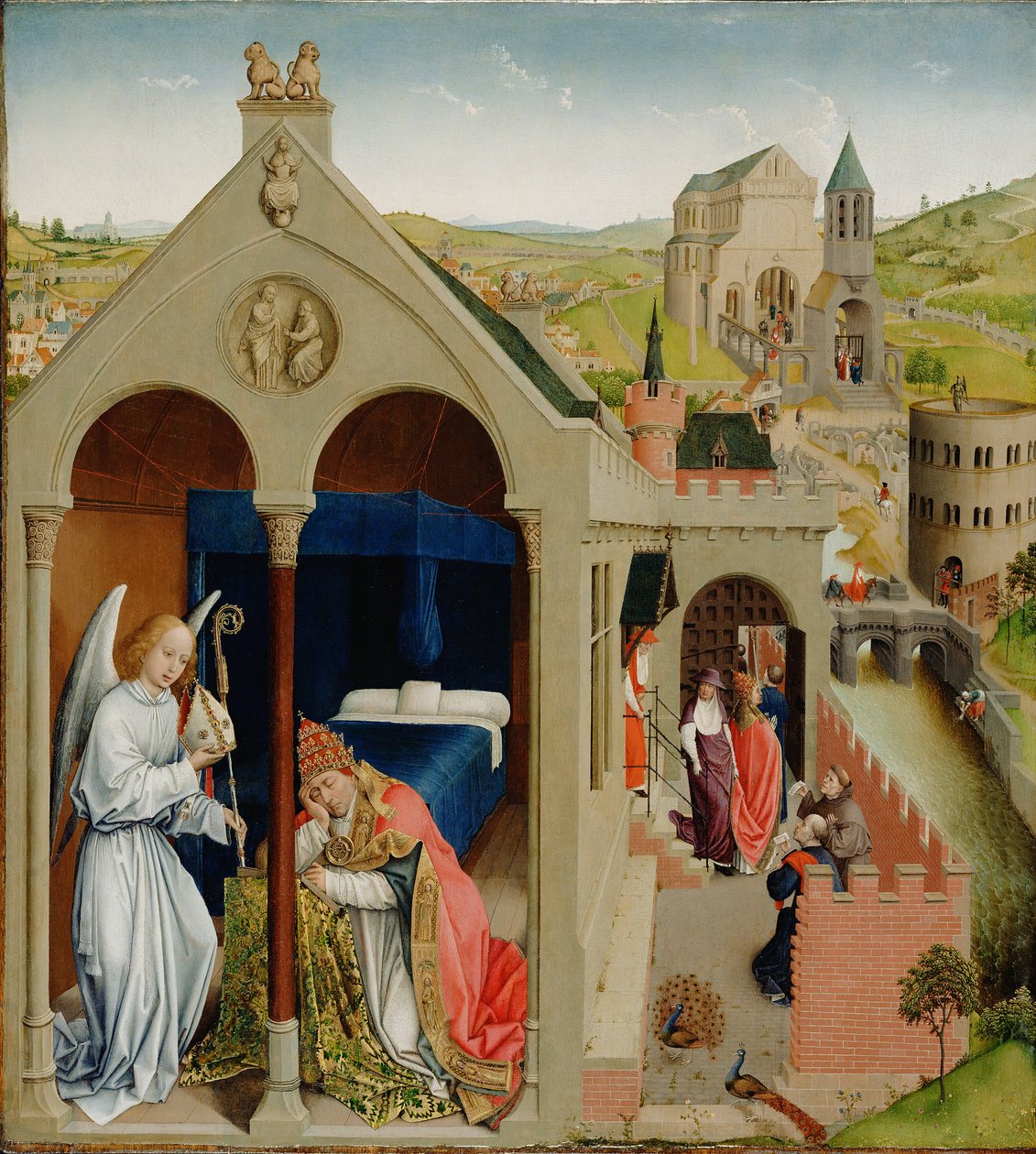 Sen papieża Sergiusza autorstwa Workshop of Rogier van der Weyden