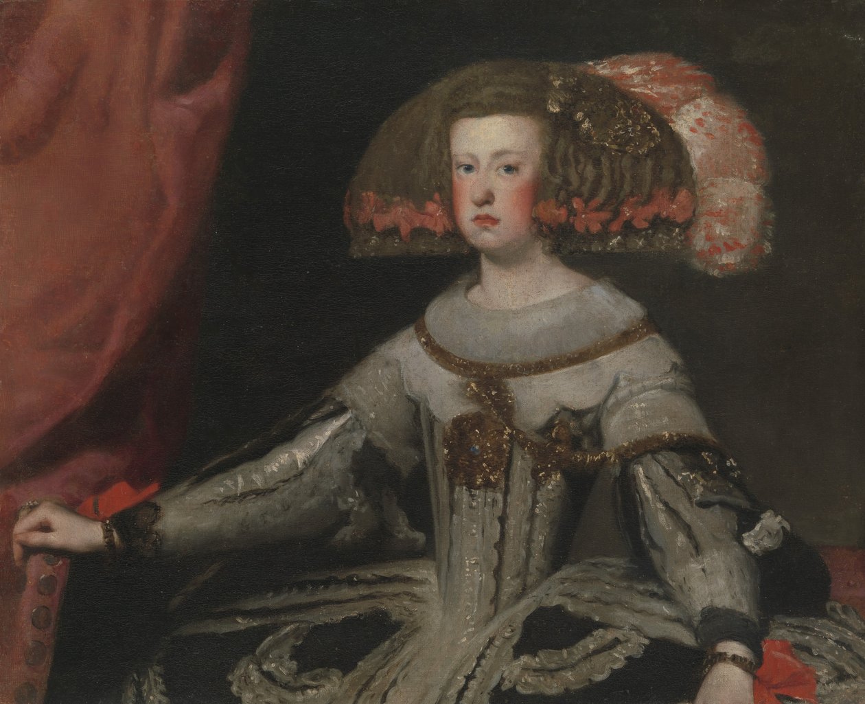Mariana Austriacka 1634-1696, królowa Hiszpanii. autorstwa Workshop of Velázquez