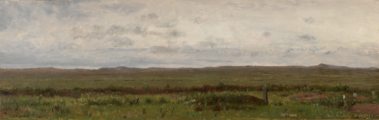 Groby Wędrowców, Fort Kearny, Nebraska, 1866. autorstwa Worthington Whittredge