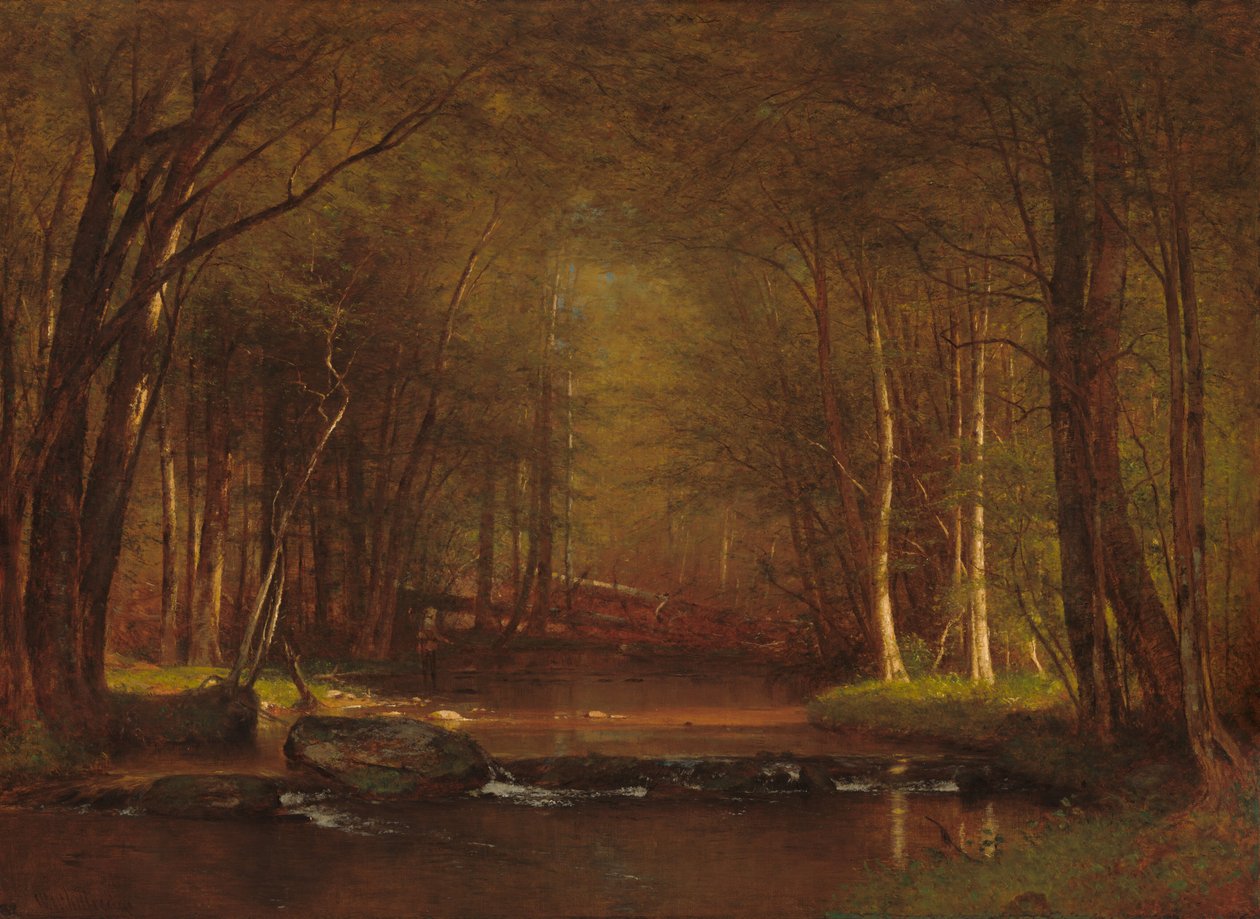 Potok pstrągowy w Catskills autorstwa Worthington Whittredge