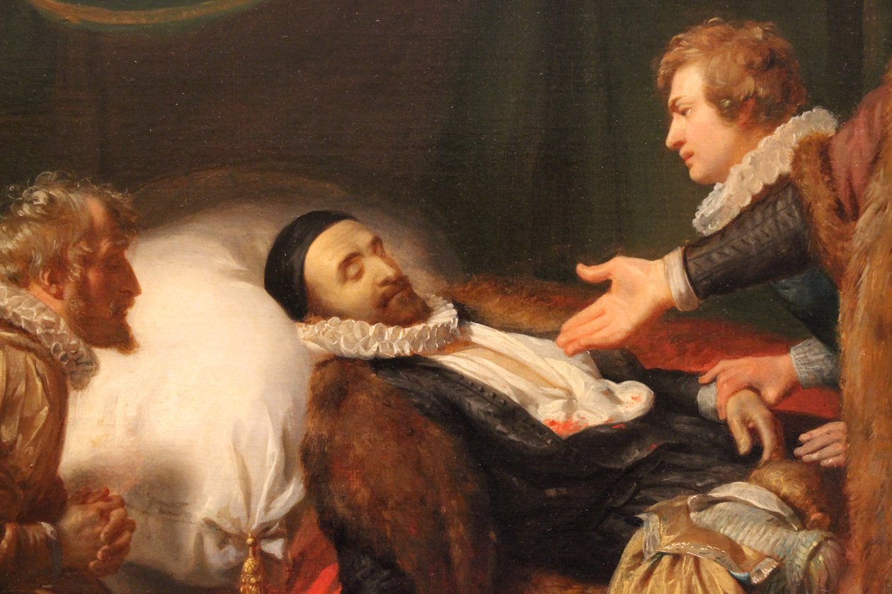 Łoże śmierci Wilhelma Orańskiego autorstwa Woutherus Mol