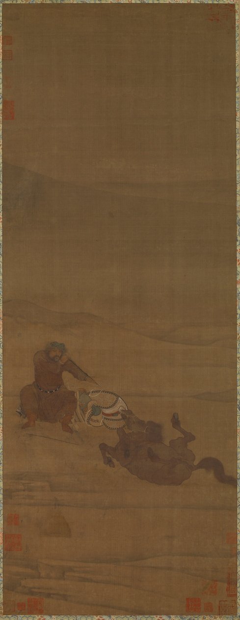 Zdejmowanie siodła, inspekcja strzał, XII wiek. Twórcy: Wu Rongguang, Kong Guangtao. autorstwa Wu Rongguang, Kong Guangtao