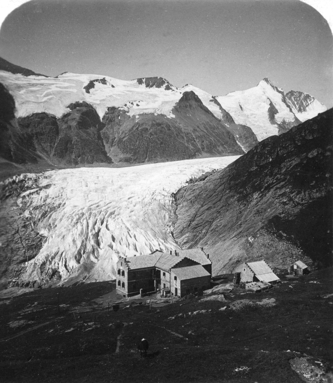 Glocknerhaus, Grossglockner, Austria, ok. 1900. autorstwa Wurthle and Sons