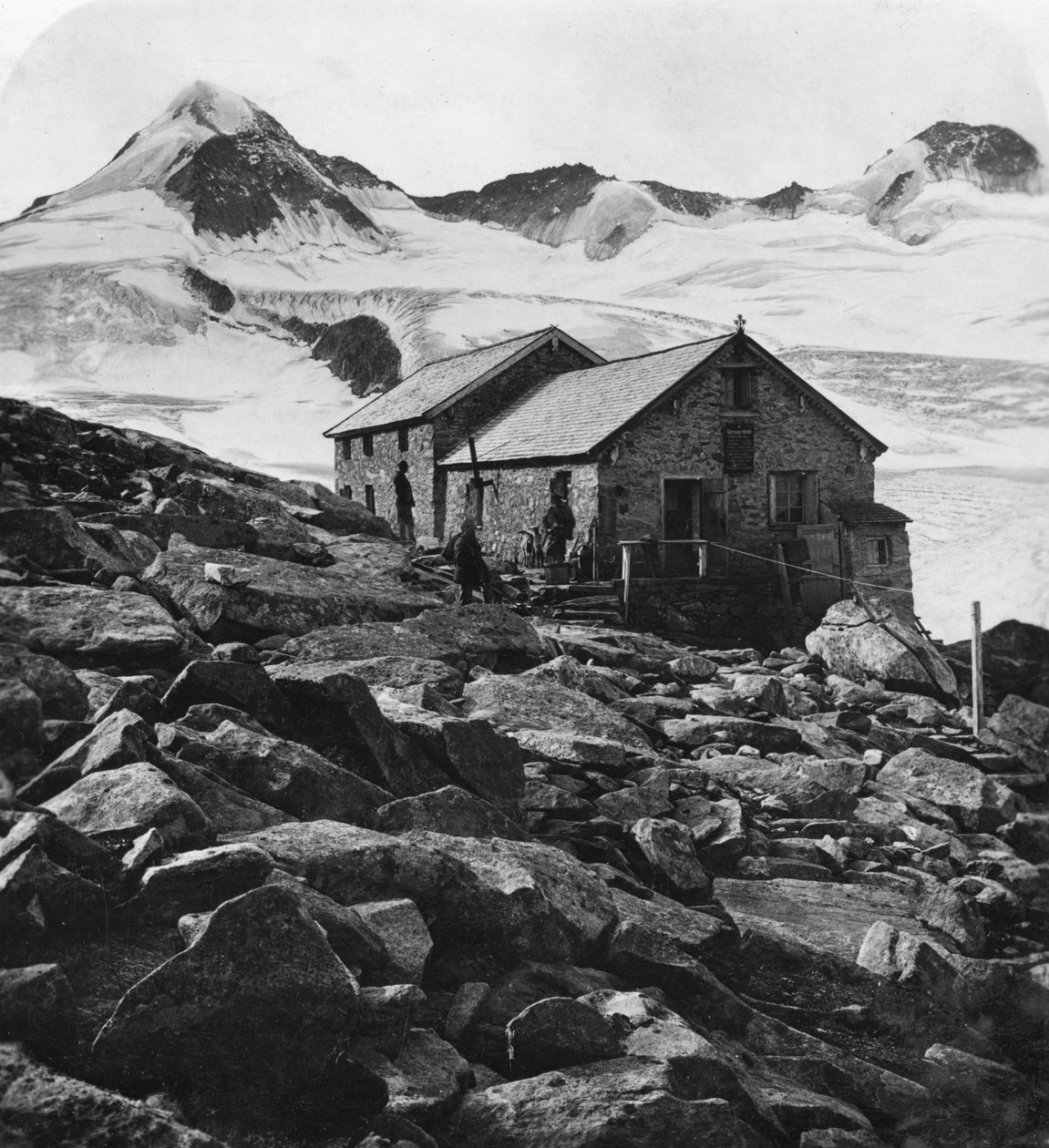 Chata Kissingera, Wysokie Taury, Austria, ok. 1900. autorstwa Wurthle and Sons