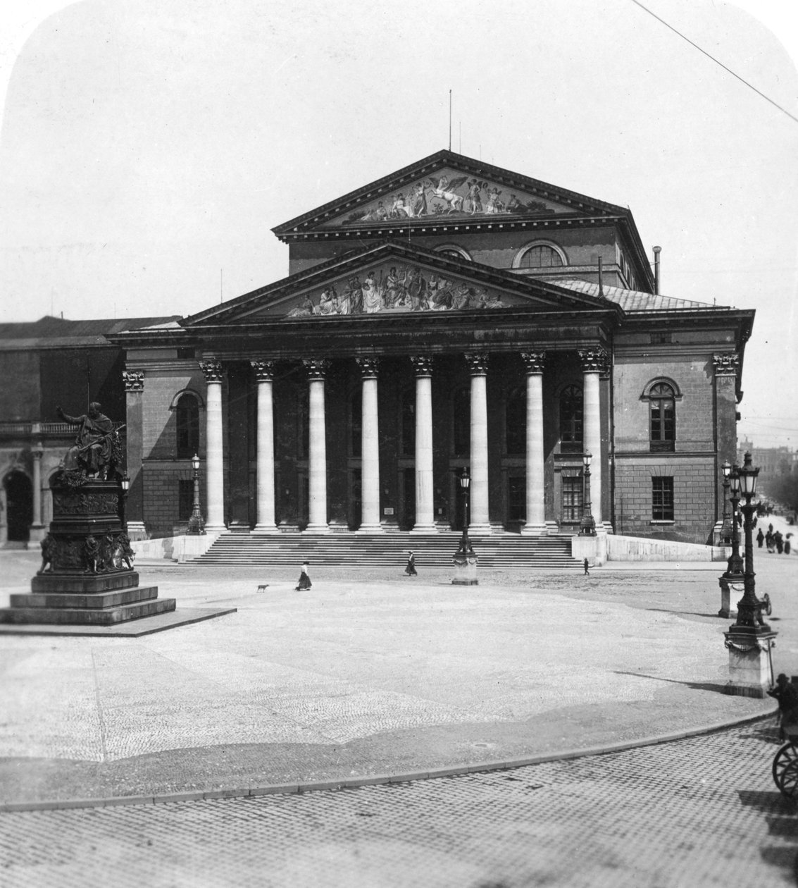 Teatr Narodowy, Monachium, Niemcy, ok. 1900. autorstwa Wurthle and Sons