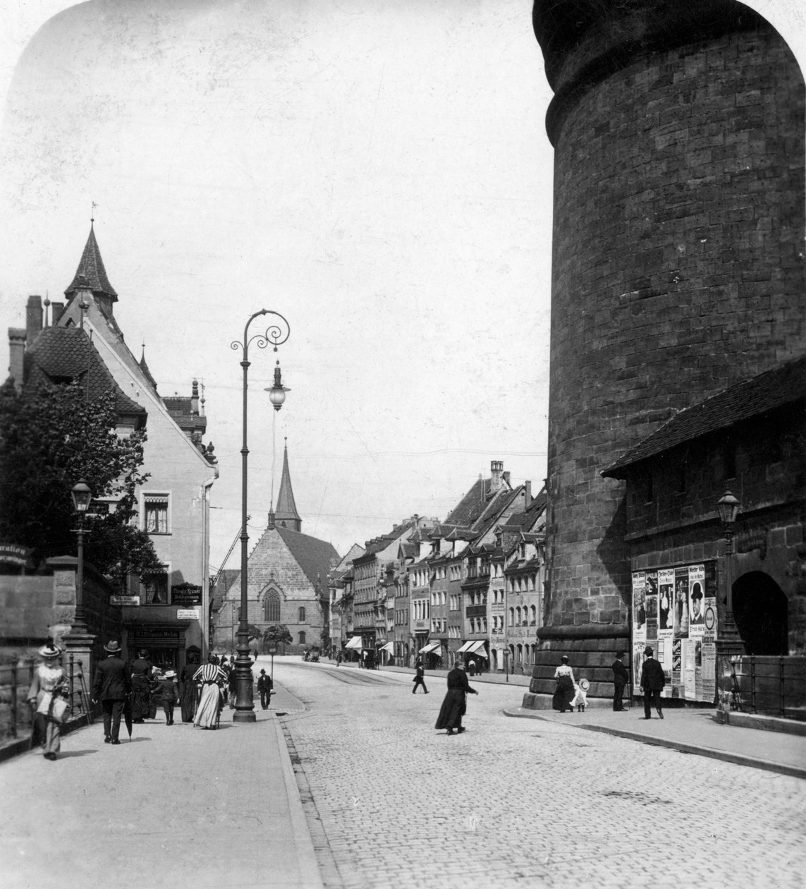 Strassenkarte, Norymberga, Bawaria, Niemcy, ok. 1900. autorstwa Wurthle and Sons